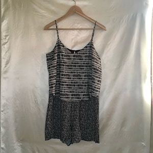 Old Navy black and white romper